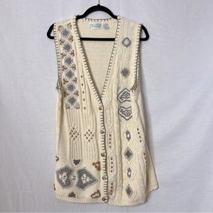 Vintage grandma knit sweater vest